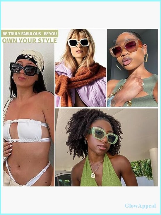 Chunky Oversized Square Sunglasses UV400 Protection main image 5